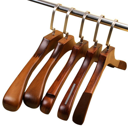Wooden Hangers for Clothing Stores - Wide Shoulders, Non-Slip, Custom Logo, Adult Clothing