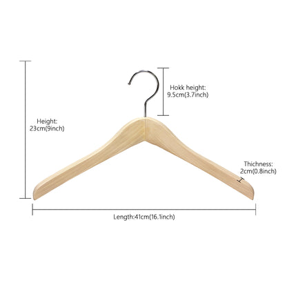 Camphor Wood Suit Hanger with Adjustable Pants Clips – Heavy Duty Coat Hanger