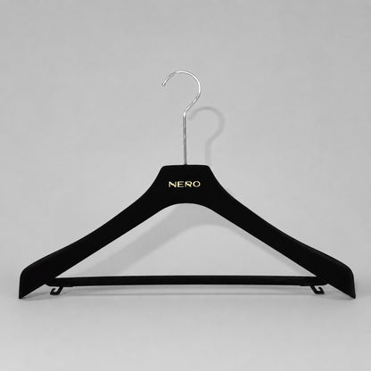 ABS Plastic Velvet Hangers – Non-Slip Flocked Coat Hanger Closet Organizer