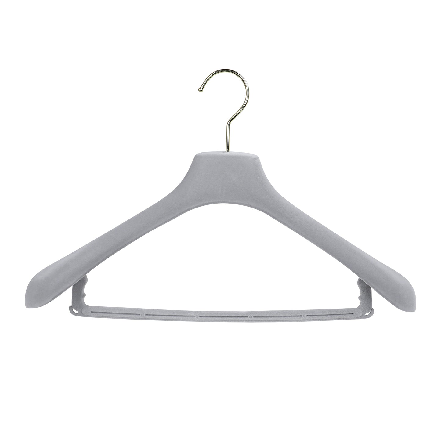 Premium Grey Velvet Suit Hangers with Pants Clips | Non-Slip Coat & Bridal Rack
