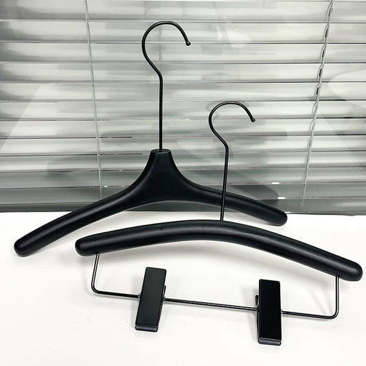 Custom Black Wooden Kids Hangers | Non-Slip Wholesale Hangers