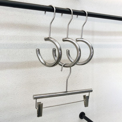Stainless Steel C-Ring Scarf & Belt Hanger for Closet and Retail Display
