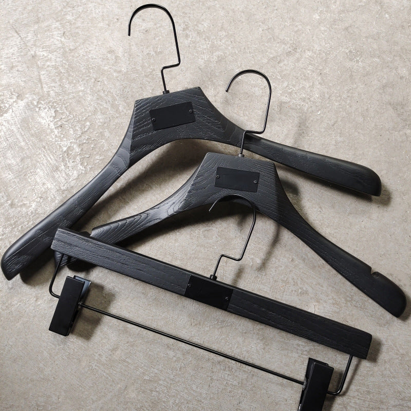 Premium Wooden Pants Hangers - Hotel & Boutique Quality Clips thegarmenthanger