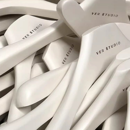 Luxury White Wood Hangers Set - Hotel Grade Clothing Hangers for Dresses Coats | thegarmenthanger