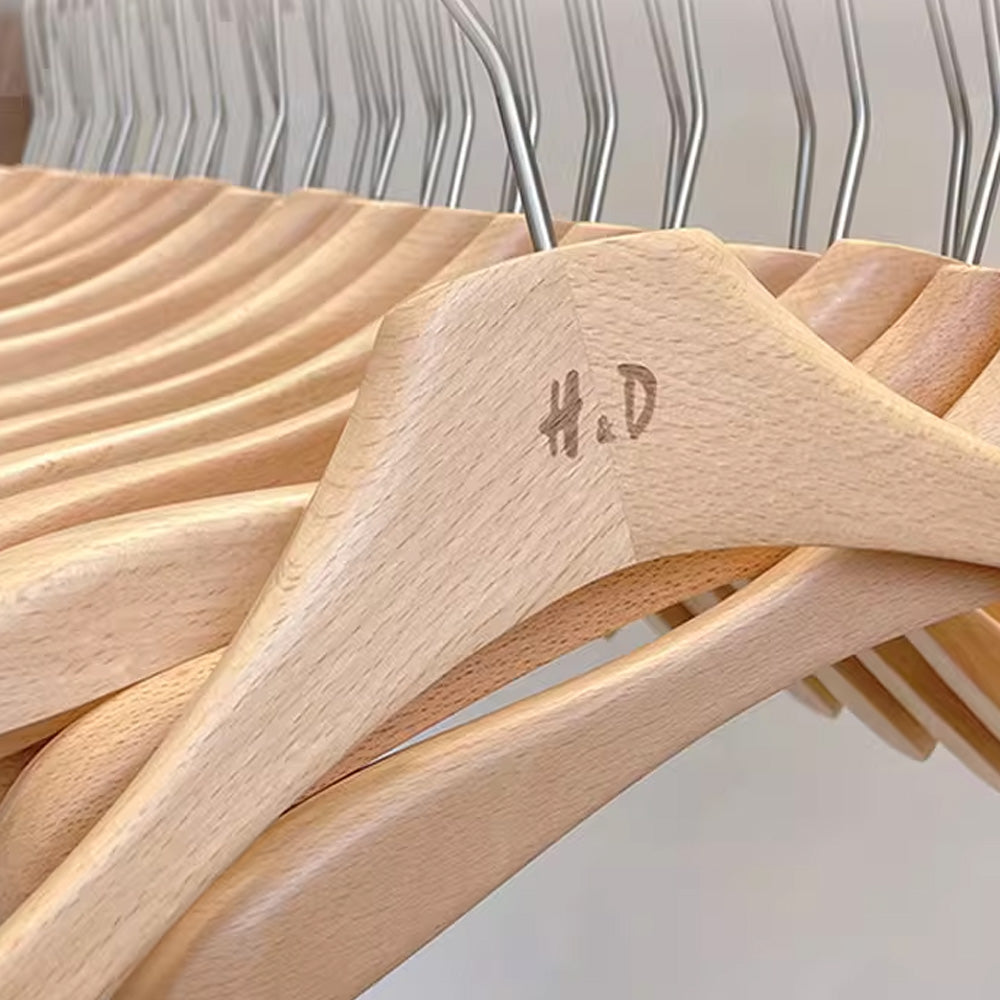 Premium Beech Wood Coat Hangers for Dresses & Outerwear | thegarmenthanger Luxury Hotel Quality