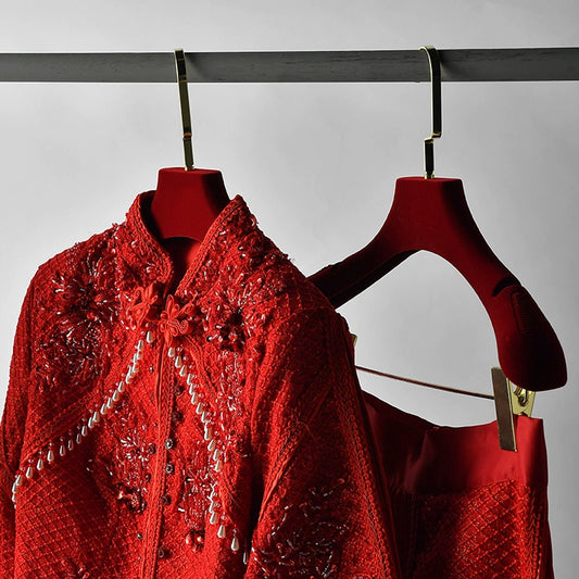 Custom Logo Velvet Hangers for Wedding Dresses TheGarmentHanger Premium Non-Slip