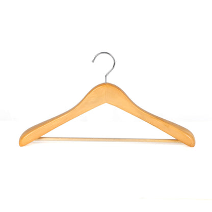 Wooden Hanger Wide Shoulder Natural Wood Finish Suit Coat Display thegarmenthanger
