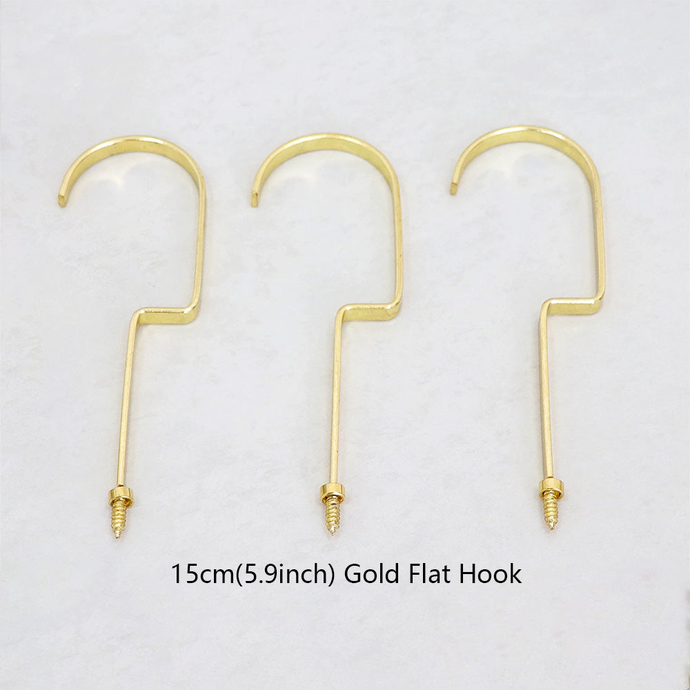 Wholesale 360° Swivel Metal Clothes Hanger Hooks | Screw-In Replacement Parts /10pcs