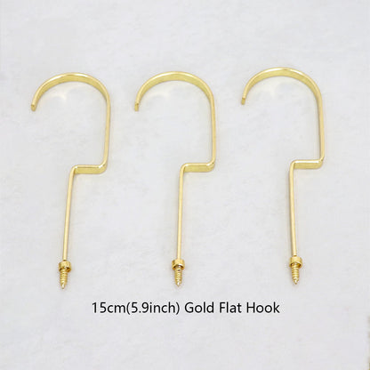 Wholesale 360° Swivel Metal Clothes Hanger Hooks | Screw-In Replacement Parts /10pcs