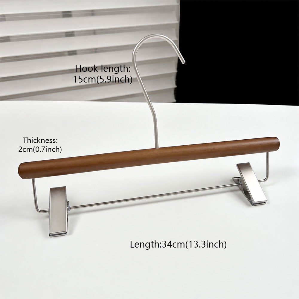 Wholesale Walnut Lacquered Wooden Hangers for Coats, Shirts, Suits & Trousers | OEM Custom