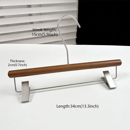 Wholesale Walnut Lacquered Wooden Hangers for Coats, Shirts, Suits & Trousers | OEM Custom