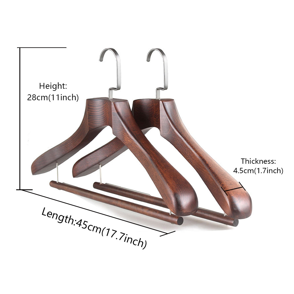 Luxury Wood Suit Hangers - Wide Shoulder Design for Jackets & Coats | thegarmenthanger