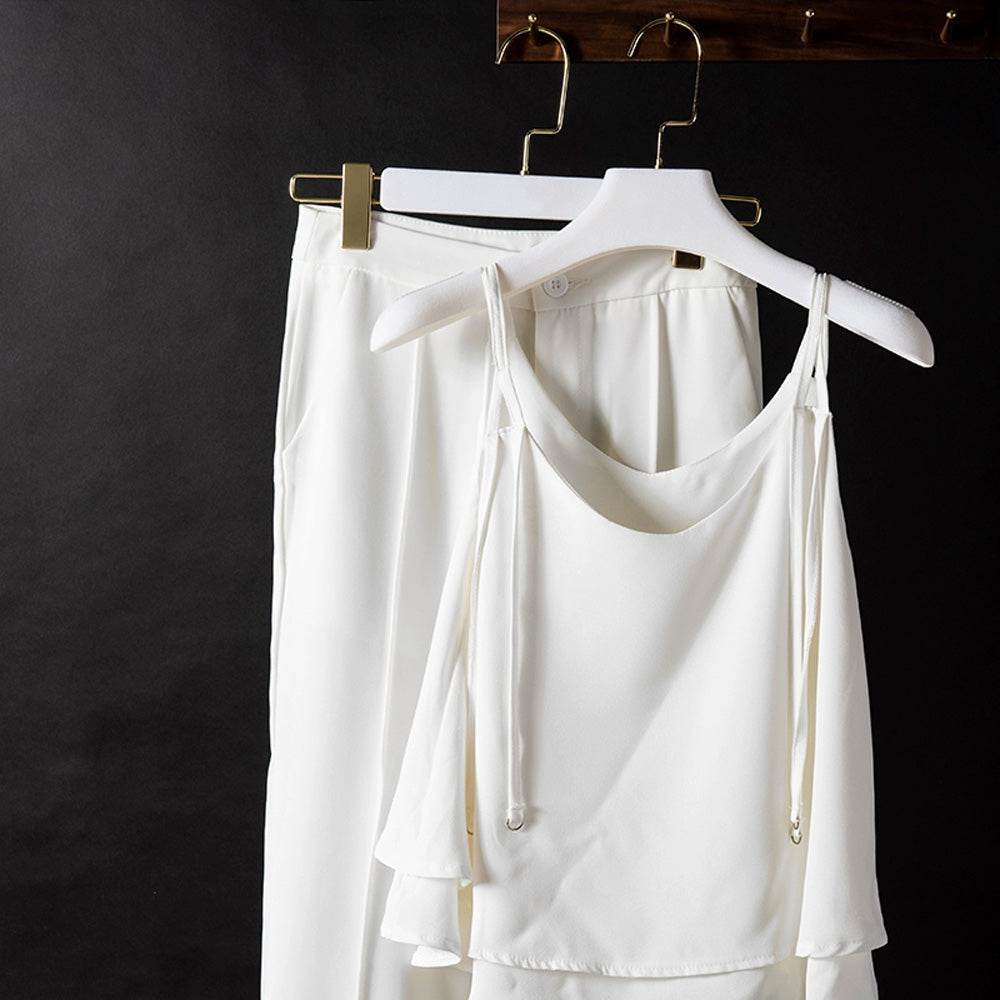 White Velvet Wedding Dress Hangers - Custom Logo Non-Slip | TheGarmentHanger