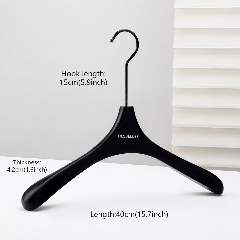 Beech Wood Clothes Hangers with Pants Clips and Custom Logo for Retail