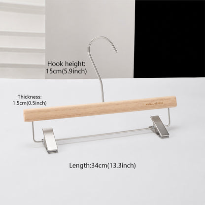 Men's Solid Wood Clothes Hangers | Suit Blazer Trouser Hanger | Walnut Black Natural