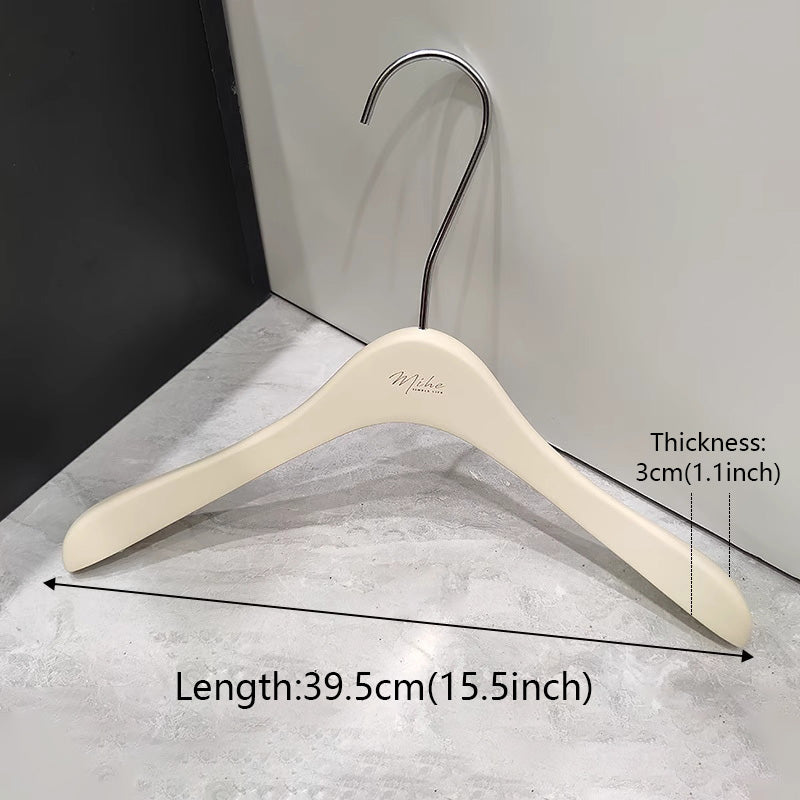Luxury White Wood Hangers Set - Hotel Grade Clothing Hangers for Dresses Coats | thegarmenthanger
