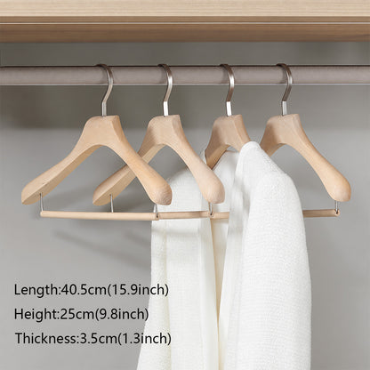 Solid European Beech Wood Hangers for Suits, Coats, Pants & Skirts