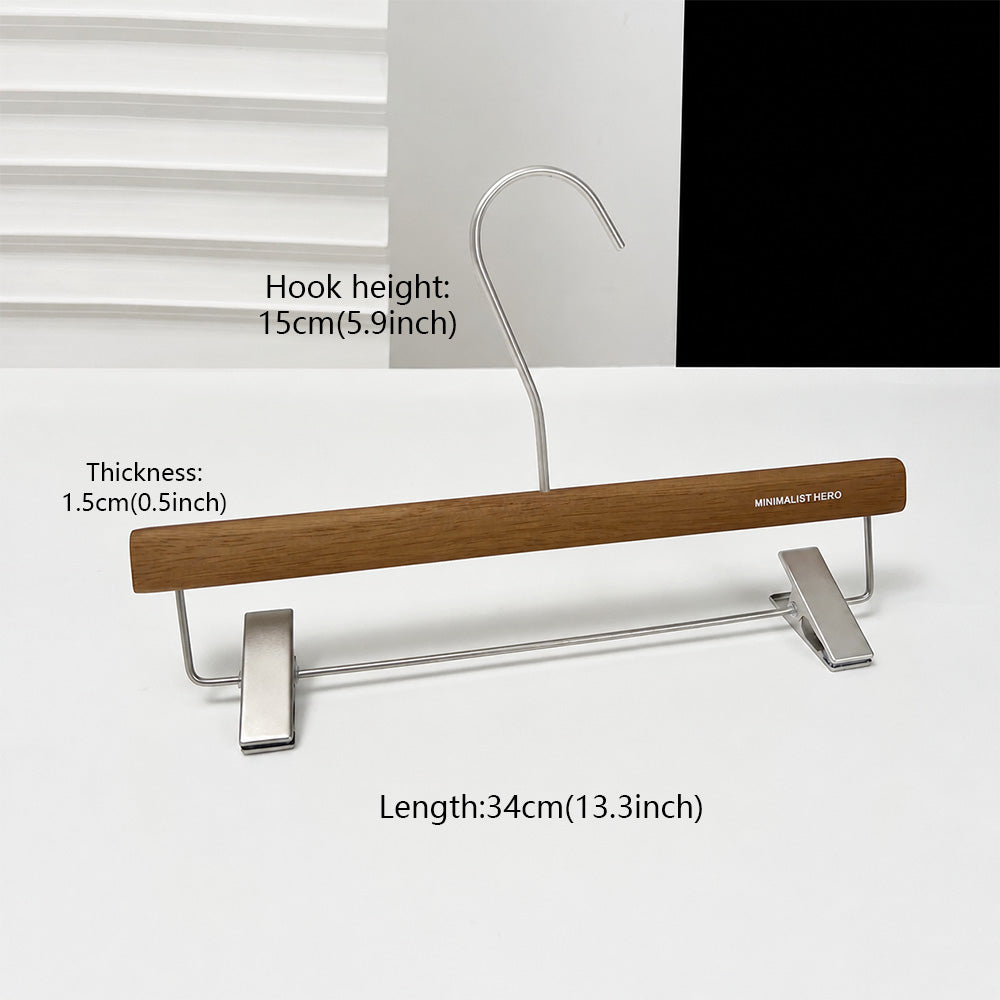 Men's Solid Wood Clothes Hangers | Suit Blazer Trouser Hanger | Walnut Black Natural