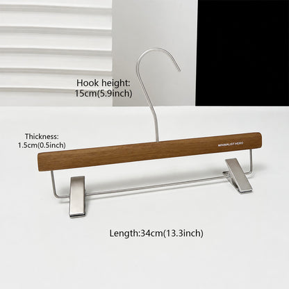 Men's Solid Wood Clothes Hangers | Suit Blazer Trouser Hanger | Walnut Black Natural