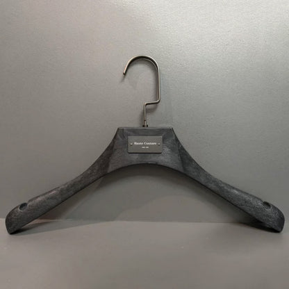 Custom Logo Solid Resin Hangers with Metal Plate for Boutique Clothing Stores