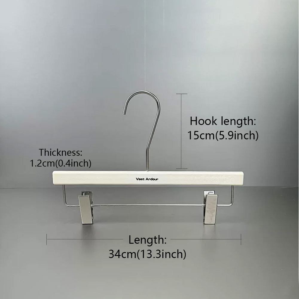 Wood Grain Resin Hangers with Clips for Boutique Clothing Stores