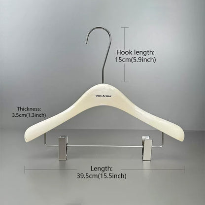 Wholesale Resin Clothes Hangers with Custom Logo and Adjustable Clips