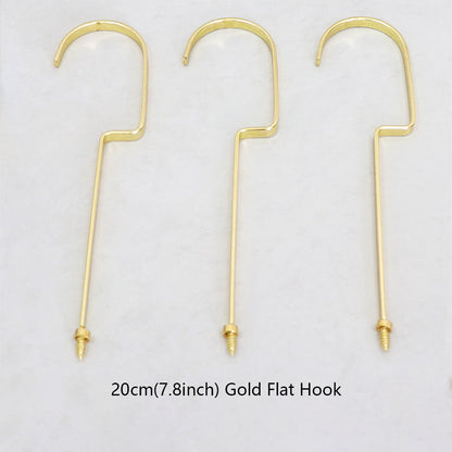 Wholesale 360° Swivel Metal Clothes Hanger Hooks | Screw-In Replacement Parts /10pcs