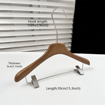 Wholesale Walnut Lacquered Wooden Hangers for Coats, Shirts, Suits & Trousers | OEM Custom