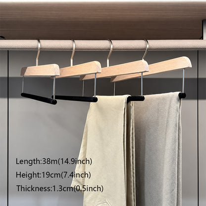 Solid European Beech Wood Hangers for Suits, Coats, Pants & Skirts