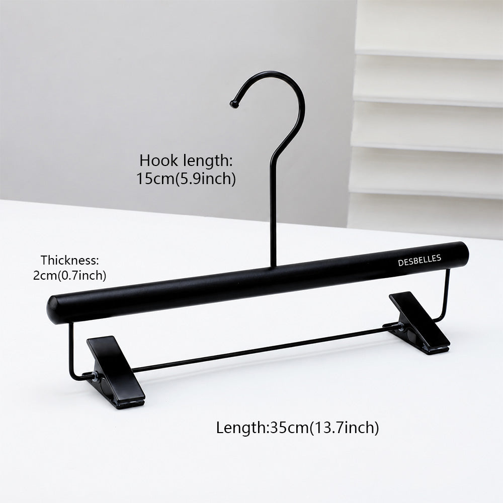 Beech Wood Clothes Hangers with Pants Clips and Custom Logo for Retail
