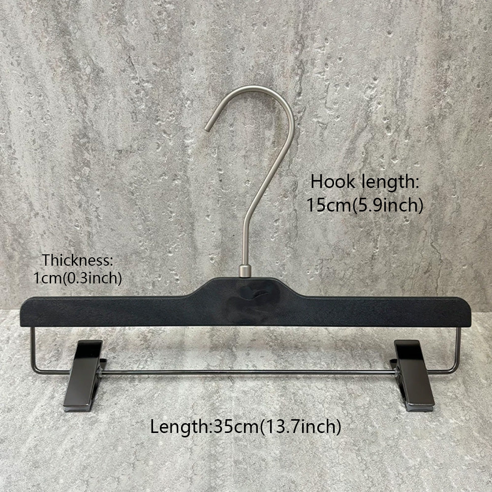 Custom ABS Wood Grain Resin Hangers with Clips for Boutique Stores