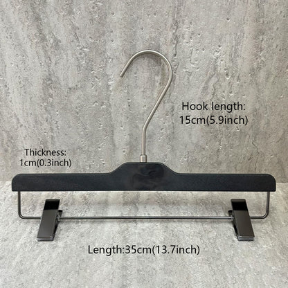 Custom ABS Wood Grain Resin Hangers with Clips for Boutique Stores
