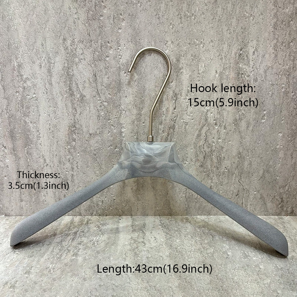 Custom ABS Wood Grain Resin Hangers with Clips for Boutique Stores