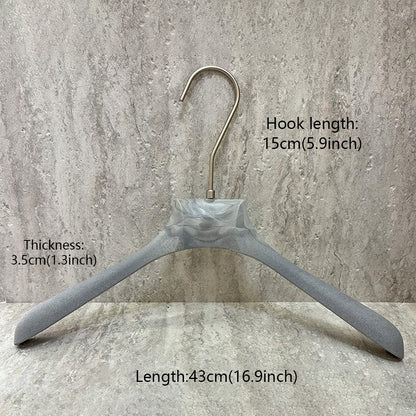 Custom ABS Wood Grain Resin Hangers with Clips for Boutique Stores