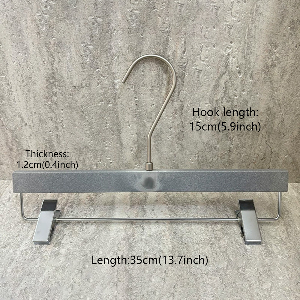 Custom ABS Wood Grain Resin Hangers with Clips for Boutique Stores