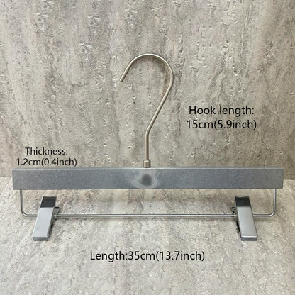 Custom ABS Wood Grain Resin Hangers with Clips for Boutique Stores