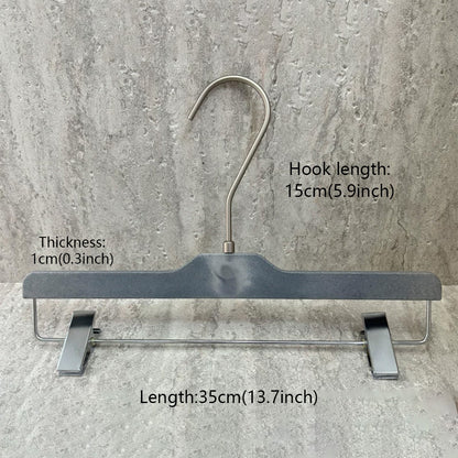 Custom ABS Wood Grain Resin Hangers with Clips for Boutique Stores