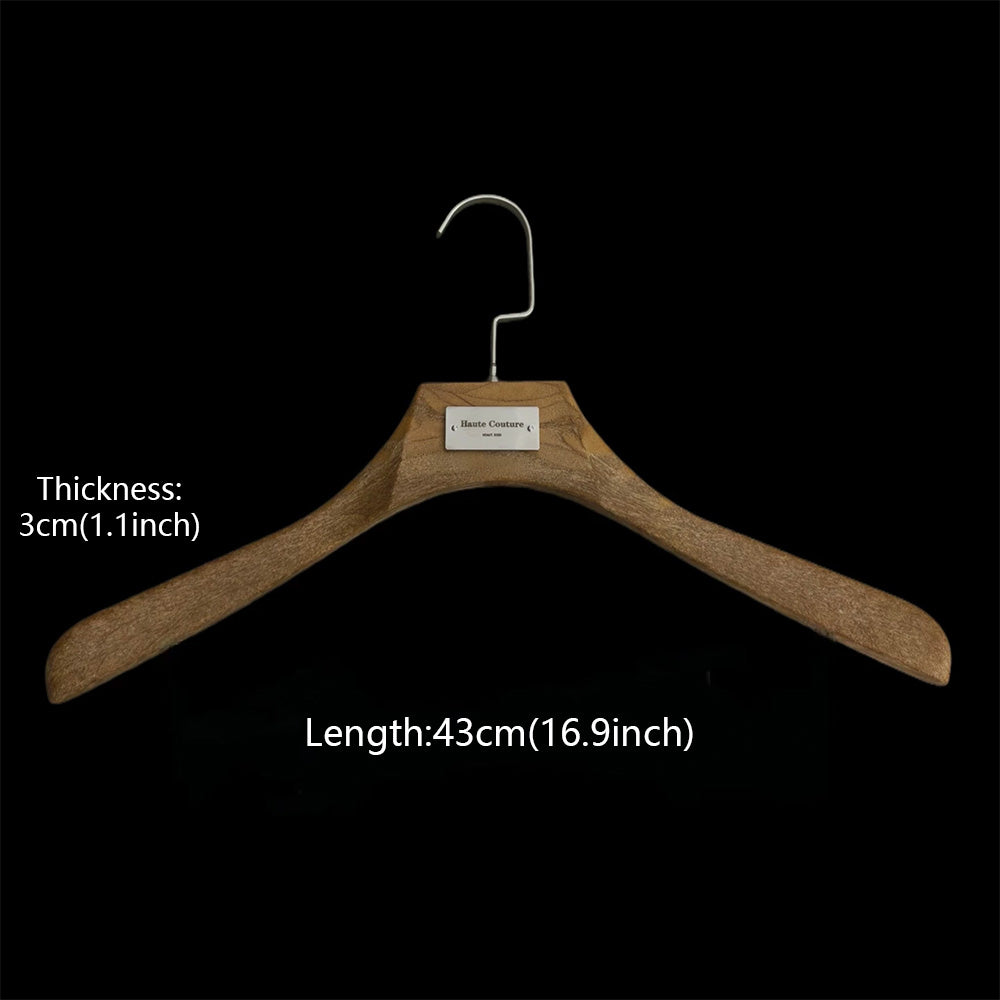 Custom Logo Solid Resin Hangers with Metal Plate for Boutique Clothing Stores