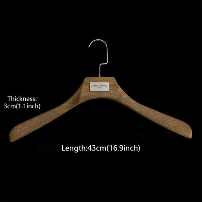 Custom Logo Solid Resin Hangers with Metal Plate for Boutique Clothing Stores