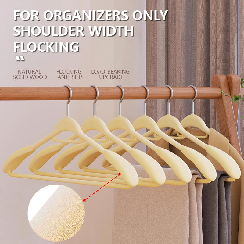 Premium Wide Shoulder Velvet Hangers - Non-Slip Heavy Duty Suit & Coat Rack