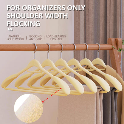 Premium Wide Shoulder Velvet Hangers - Non-Slip Heavy Duty Suit & Coat Rack