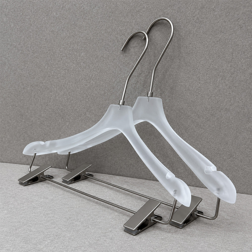 Wholesale Frosted Clear Acrylic Hangers with Custom Logo