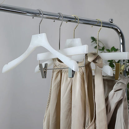 Wholesale Jade-Effect Acrylic Clothes & Pants Hangers with Custom Logo