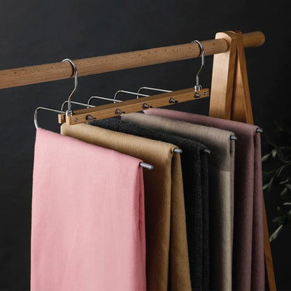Folding Multi-Layer Pants Hanger for Small Closets and Wardrobe Organization