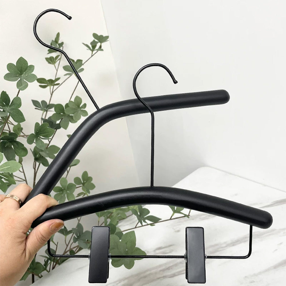 Custom Black Wooden Kids Hangers | Non-Slip Wholesale Hangers