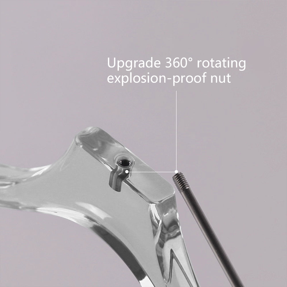 Clear Acrylic Suit Hanger with Clips - Premium Display for Complete Outfit & Pants, 50 PCS