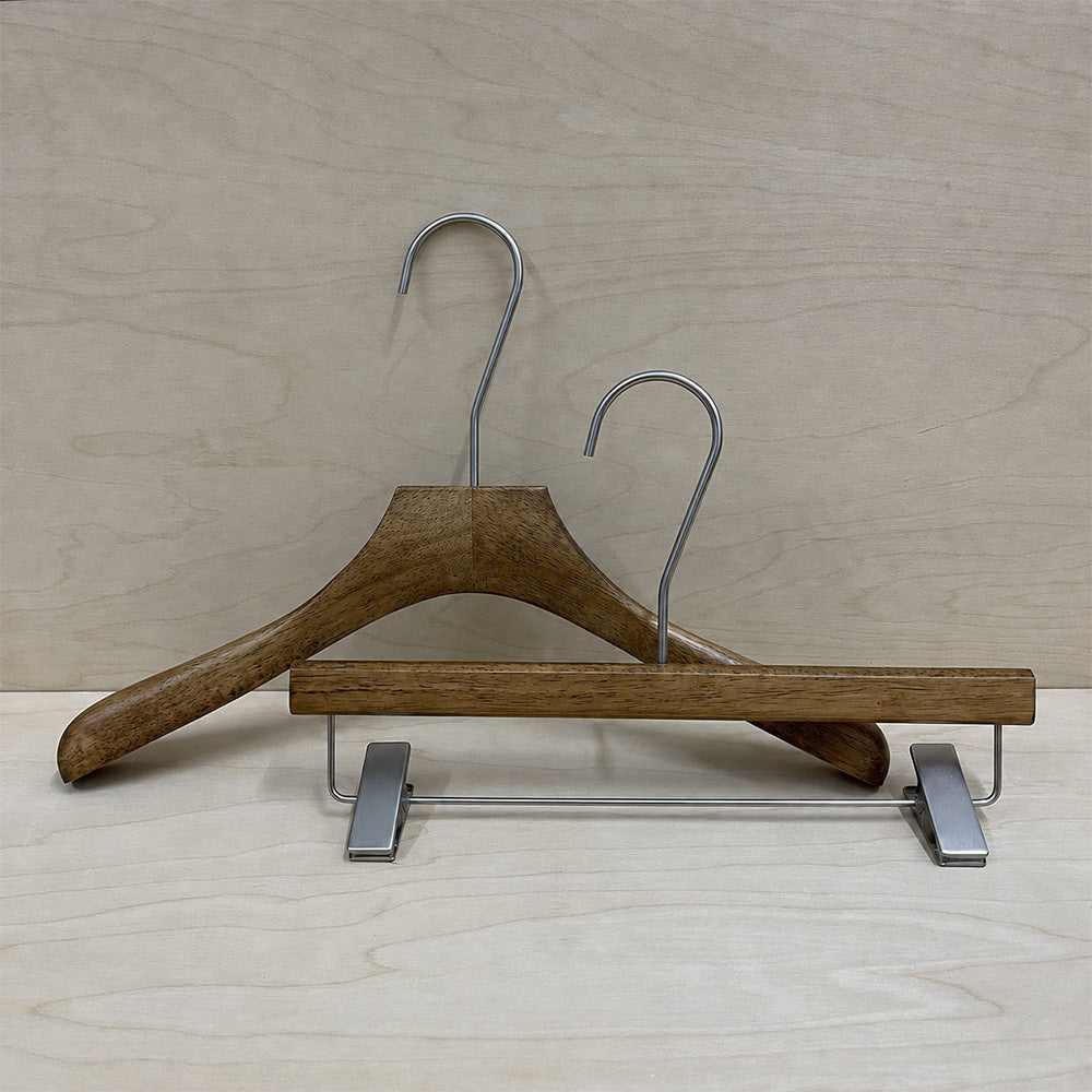 Wholesale Vintage Rubberwood Clothes & Pants Hangers | Custom Logo