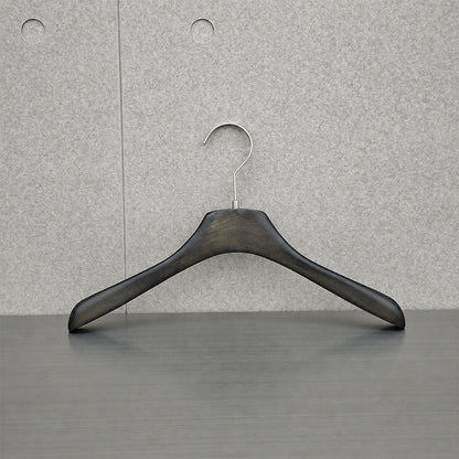 Antique Lotus Wood Hangers for Women with Adjustable Skirt & Trouser Clips