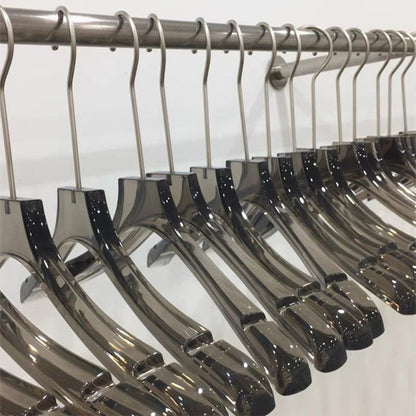 Grey Acrylic Hangers for Suits & Jackets - Premium Unisex Clothes Hangers (50 Pack)
