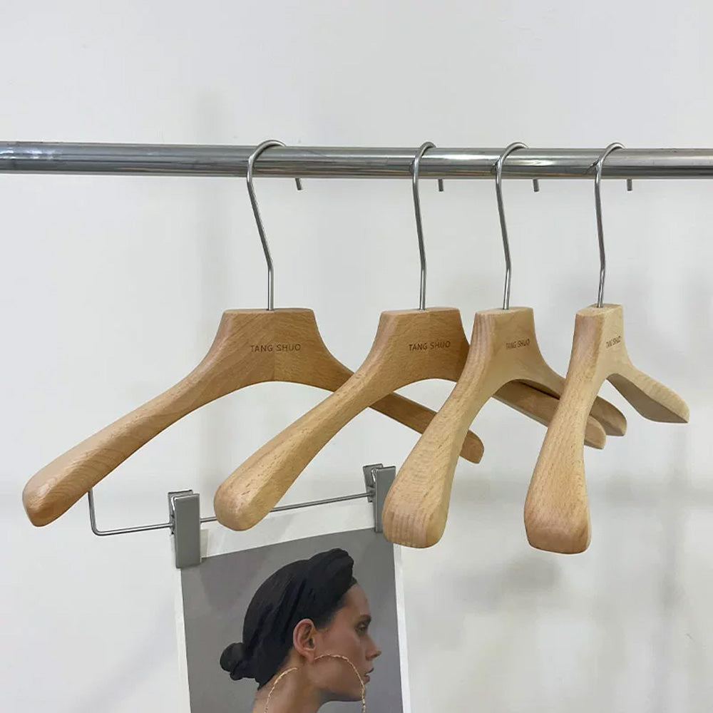 Beech Wood Women's Suit Hanger | 360° Swivel Hook | Boutique Clothing Hanger
